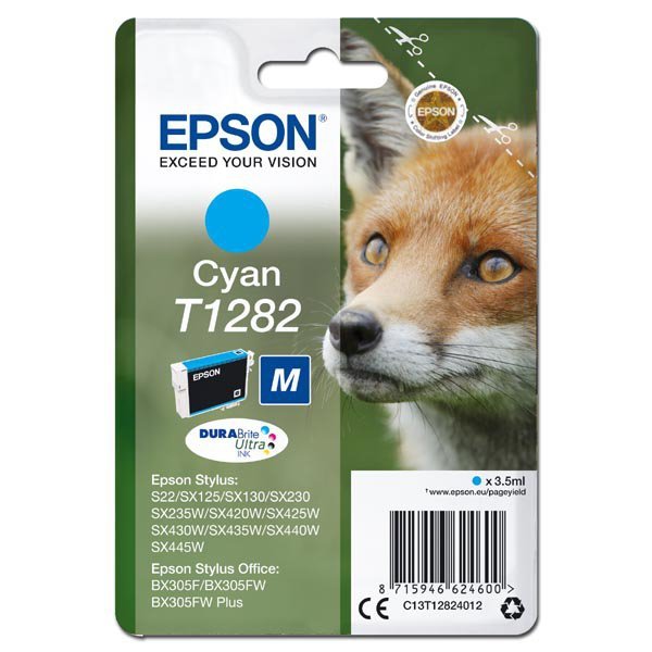 Epson oryginalny ink / tusz C13T12824012, T1282, cyan, 3,5ml