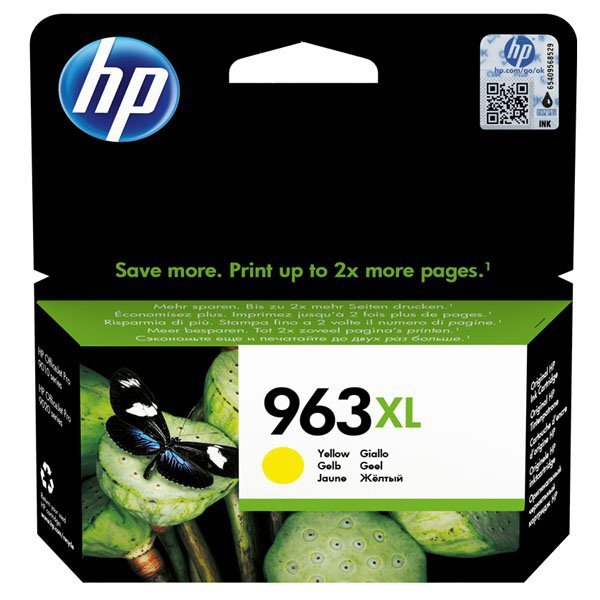 HP oryginalny ink / tusz 3JA29AE#301, HP 963XL, high capacity, yellow, blister, 1600s, 22.92ml