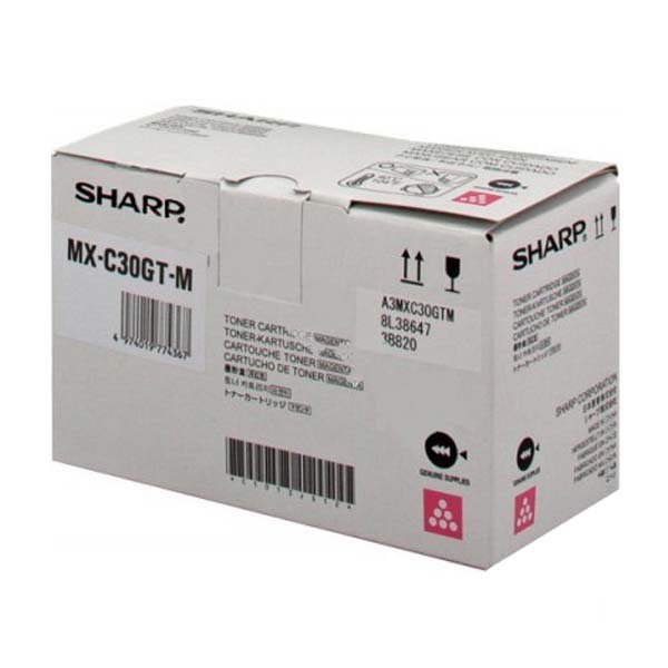 Sharp oryginalny toner MX-C30GTM, magenta, 6000s
