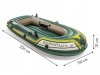 Ponton Seahawk 2 + pompka + 2 wiosła 68347 Intex