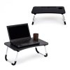 Podstawka pod laptopa stolik do łóżka 60x40 cm czarna ModernHome