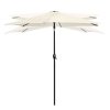 Składany parasol ogrodowy balkonowy regulowany 210 cm beżowy