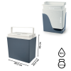Lodówka samochodowa elektryczna 30L KAMAI ICEGO, zasilanie 12-230V, szara