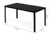 Stół ogrodowy 6-osobowy 156x78 cm polywood meble na taras czarny