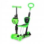 Hulajnoga trójkołowa balansowa led 3w1 świecące kółka - Zielona ECOTOYS