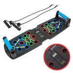 Wielofunkcyjna deska do pompek inSPORTline Pushap Evo ∙ kolorowe ustawienia + wyświetlacz ∙ 14 pozycji + taśmy oporowe