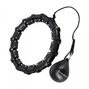 HHW02 HULA HOP BLACK Z WYPUSTKAMI I OBCIĄŻNIKIEM HMS 