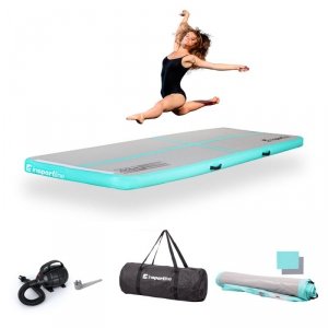 Ścieżka akrobatyczna Airtrack inSPORTline Airstunt 300x100x10 cm ∙ z pompką elektryczną ∙ nośność 500 kg ∙ wodoodporna ∙ torba w