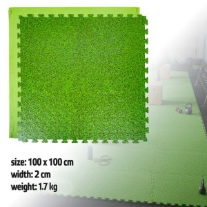 Mata tatami puzzle inSPORTline ZemalPro 100x100 cm ∙ grubość 2 cm ∙ amortyzacja wstrząsów ∙ system łączenia puzzle ∙ ochrona pod