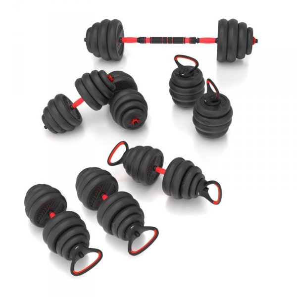 SGN140 PRO SET 6W1 ZESTAW CIĘŻARÓW 40KG HMS