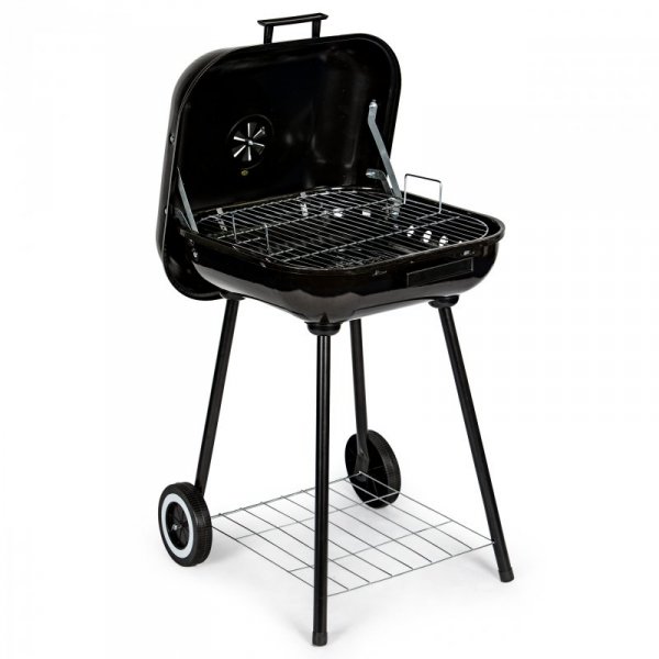 Grill węglowy ogrodowy z pokrywą na zawiasach + kółka MultiGarden