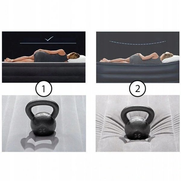 Materac dmuchany do spania łóżko dwuosobowy 191x137 cm INTEX 64108