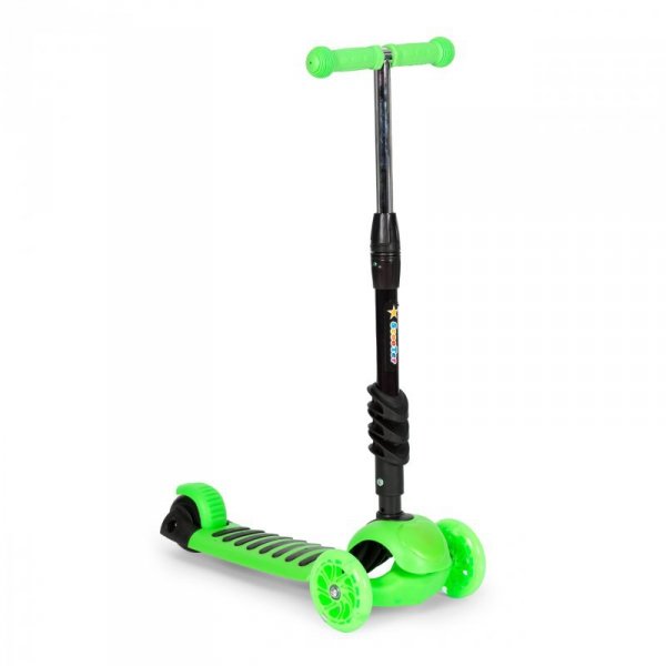 Hulajnoga trójkołowa balansowa led 3w1 świecące kółka - Zielona ECOTOYS