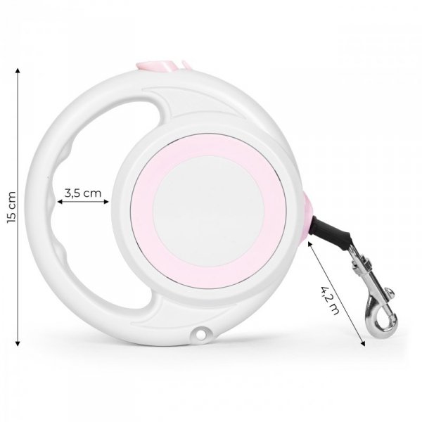 Smycz 4,2m dla psa lub kota automatyczna z blokadą