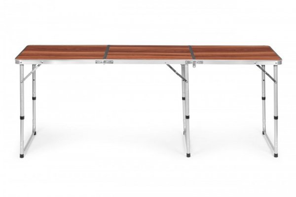 Stolik turystyczny stół składany kemping brązowy blat 180x60 cm MultiGarden
