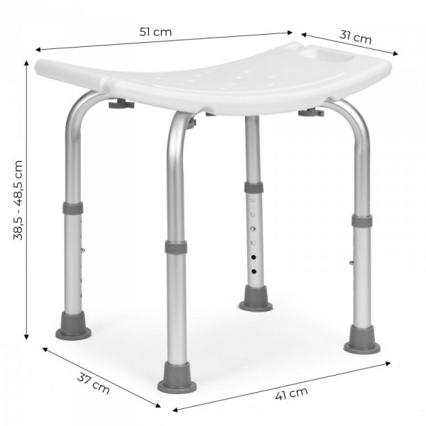 Taboret krzesełko prysznicowe łazienkowe rehabilitacyjne ModernHome