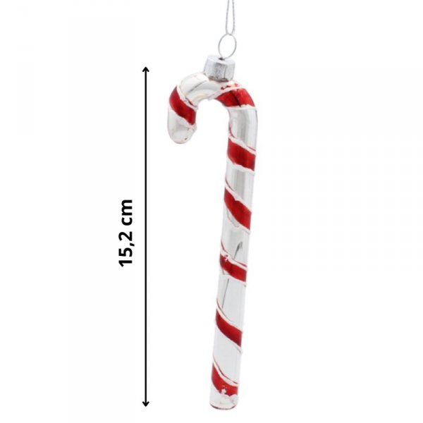 Eleganckie Ozdoby Świąteczne "Laseczka Cukrowa" z Szkła od Kamai Christmas Decoration®