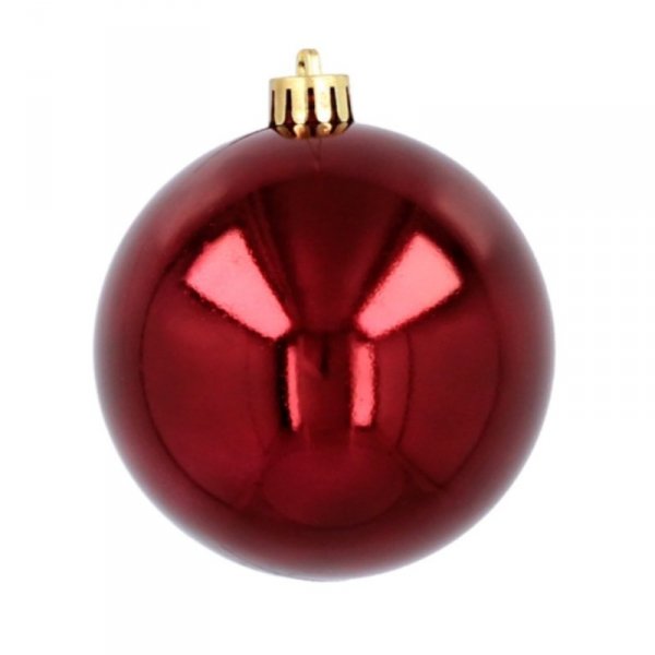 Ekskluzywna Bombka Choinkowa od Kamai Christmas Decoration® - Kolor Burgund, Komplet 4 Sztuk