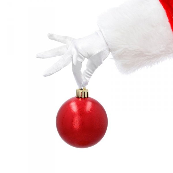 ZESTAW 3 EKSKLUZYWNYCH BOMBEK CHOINKOWYCH O RÓŻNYM WYGLĄDZIE. KOLOR: CZERWONY