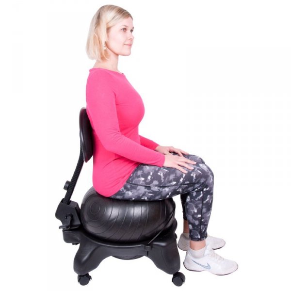 Krzesło z piłką rehabilitacyjne inSPORTline G-Chair z oparciem