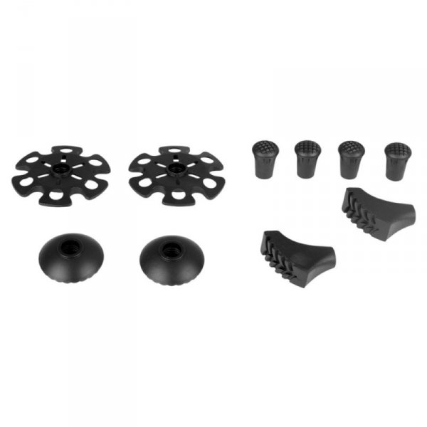 Kijki trekkingowe karbonowe inSPORTline Caretera ∙ 5-sekcyjne ∙ ultralekkie 255 g ∙ wys. 115-135 cm ∙ uchwyt korkowy ∙ wymienne 