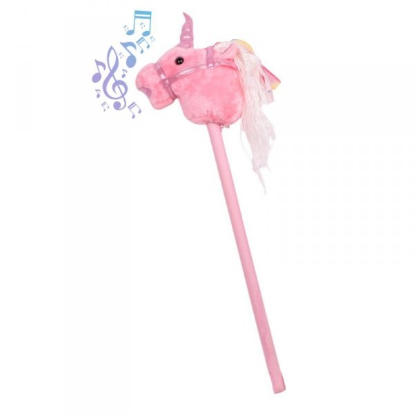 Hobby Horse jednorożec konik na kiju z dźwiękiem inSPORTline Garanito