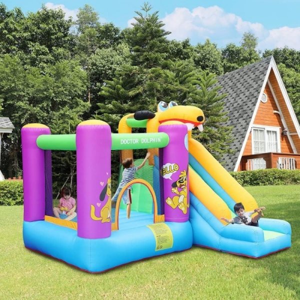 Dmuchany zamek zjeżdżalnia dla dzieci Doctor Dolphin Puppy Slide 72007