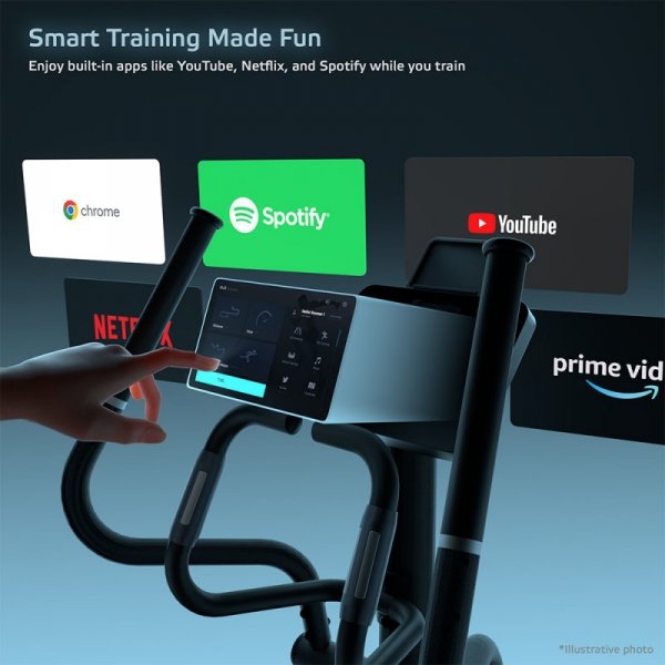 Orbitrek przednionapędowy inSPORTline ZenStride 600 ∙ magnetyczny ∙ 32 poziomy oporu ∙ regulowane nachylenie ∙ Kinomap/Zwift ∙ e