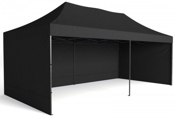 Pawilon handlowy ekspresowy - 3x6 m - czarny