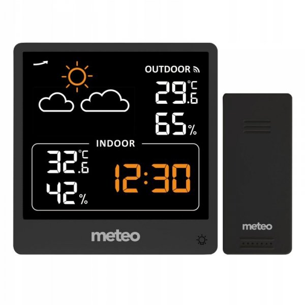 STACJA POGODOWA Z DCF METEO SP200 Z POGODYNKA EKRAN LCD