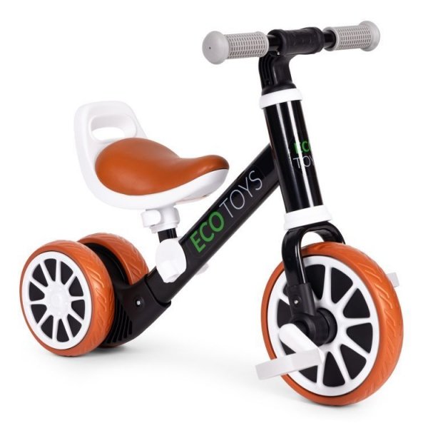 Rowerek biegowy jeździk z pedałami 2w1 czarny ECOTOYS