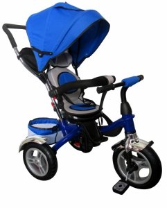 Rowerek Trójkołowy T3 niebieski R-Sport  Koła pompowane