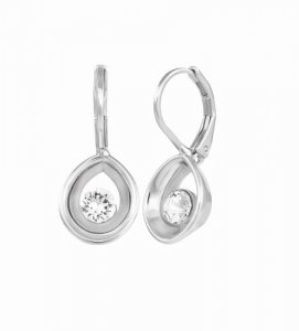 Kolczyki dzwonki z kryształkiem (P14772AG)