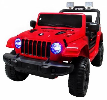 Duży Jeep X10 czerwony, 2 silniki BUJAK