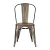 Krzesło Paris Wood metaliczne sosna       orzech
