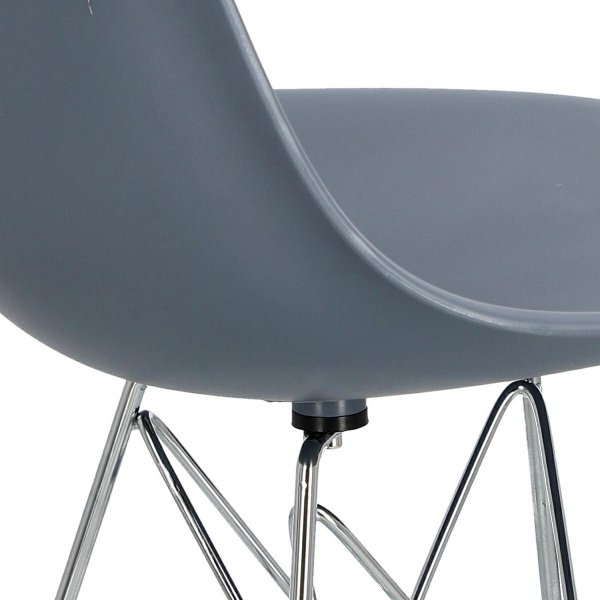 Krzesło P016 PP dark grey, chromowane nogi