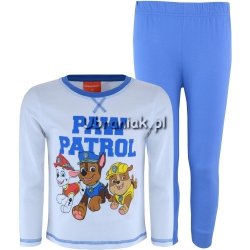 Piżama Psi Patrol Trio biało niebieska
