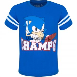 T-shirt Sonic CHAMPS niebieski