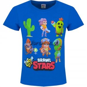 T-shirt postacie z Brawl Stars niebieski