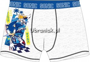 Bokserki Jeż Sonic szare z nadrukiem