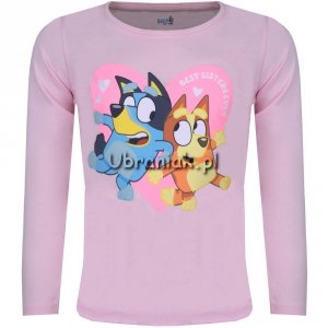 Bluzka Bluey w serduszku różowa Sisters
