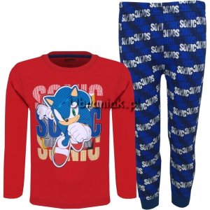 Piżama Sonic czerwono-granatowa