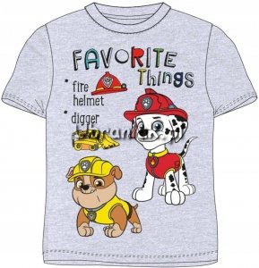 T-shirt Psi Patrol Marshall i Rubble szary
