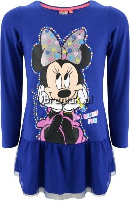 Sukienka Minnie z tiulową falbanką granatowa 