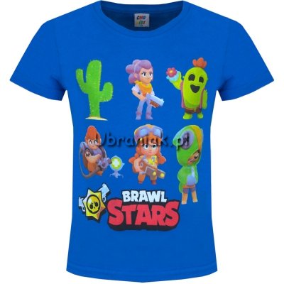 T-shirt postacie z Brawl Stars niebieski