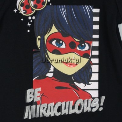 T-shirt Miraculum Biedronka Czarny Kot czarny