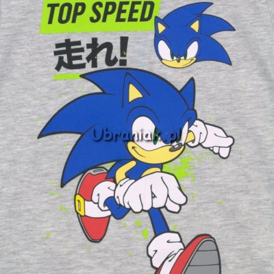 Bluzka Sonic dla chłopca szara