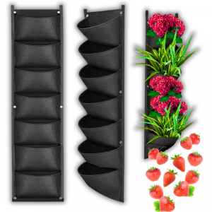 DONICZKA WISZĄCA NA TRUSKAWKI KWIATY ZIOŁA PLANTER ZIELNIK DUŻY PIONOWY XL ( tds0900)