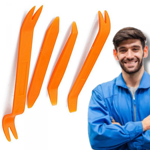 ŚCIĄGACZE DO TAPICERKI ZESTAW ŚCIĄGACZY ŁYŻKI 4 SZTUKI OTWIERAKI NIE RYSUJĄ  (tds0449)