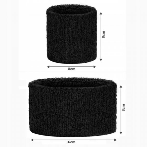 FROTKA NA NADGARSTEK RĘKĘ OPASKA NA RĘKĘ DO TENISA BIEGANIA CZARNA - 10X ( tds0696)